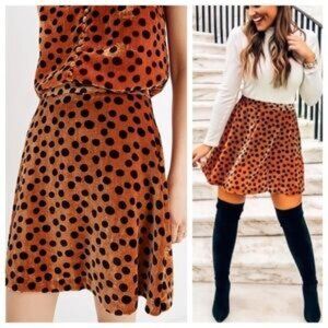 Madewell Velvet Circle Mini Skirt in Leopard Dot 0
